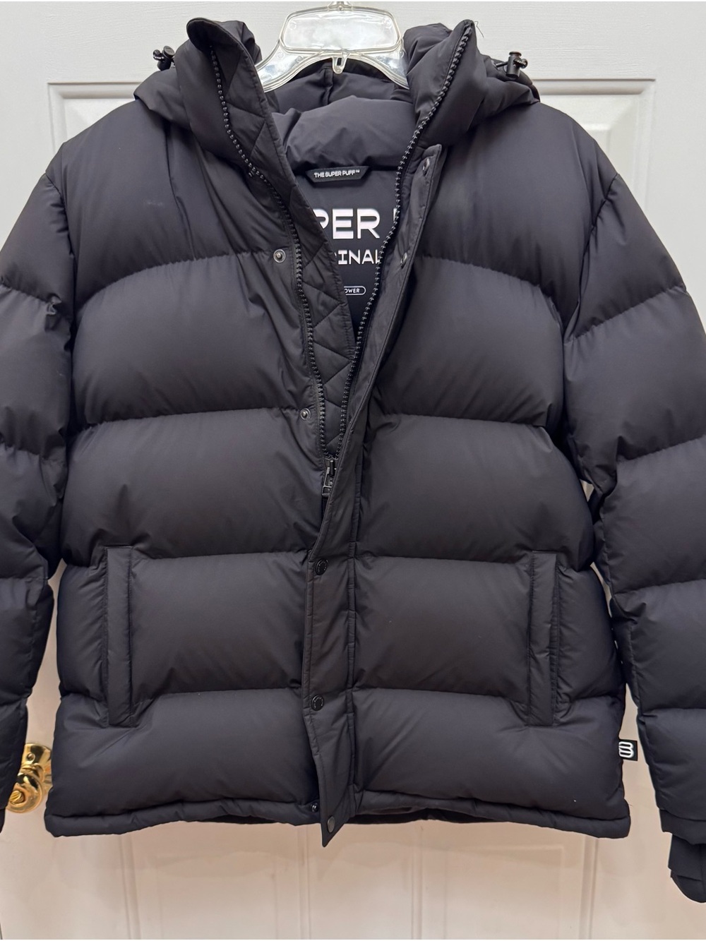 Aritzia Black Quilted Puffer Jacket with Hood